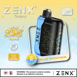 ZENX Galaxy 25000 Puffs 3D Starry Sky Curved Screen Disposable Vape – 28ML(Nic 5 %)
